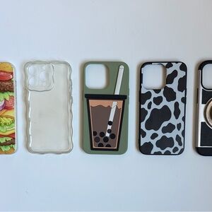 Bundle of *FIVE* iPhone 13 Pro phone cases